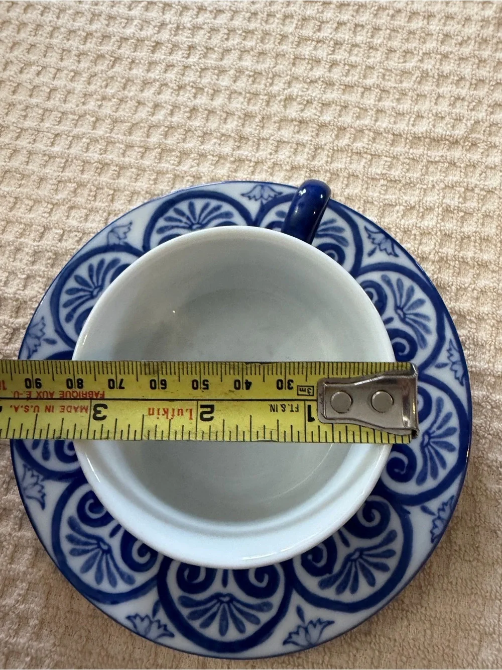 Bombay Blue and White Decorative Cup and Saucer